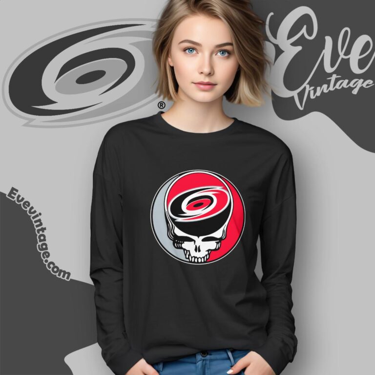 Carolina Hurricanes Steal Your Face Grateful Dead Shirt Long Sleeve Tee Carolina Hurricanes Steal Your Face Grateful Dead Shirt Long Sleeve Tee