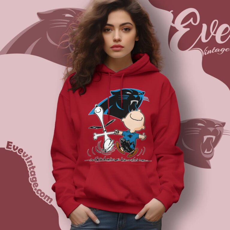 Carolina Panthers Charlie Brown Snoopy Happy Dancing Shirt Hoodie Carolina Panthers Charlie Brown Snoopy Happy Dancing Shirt Hoodie