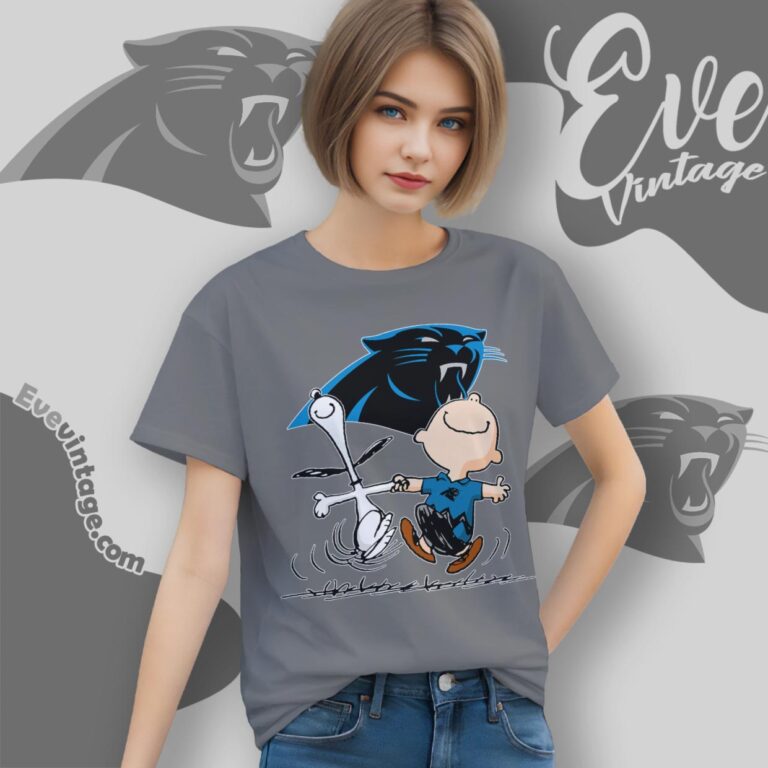 Carolina Panthers Charlie Brown Snoopy Happy Dancing Shirt Women T Shirt Carolina Panthers Charlie Brown Snoopy Happy Dancing Shirt Women T Shirt