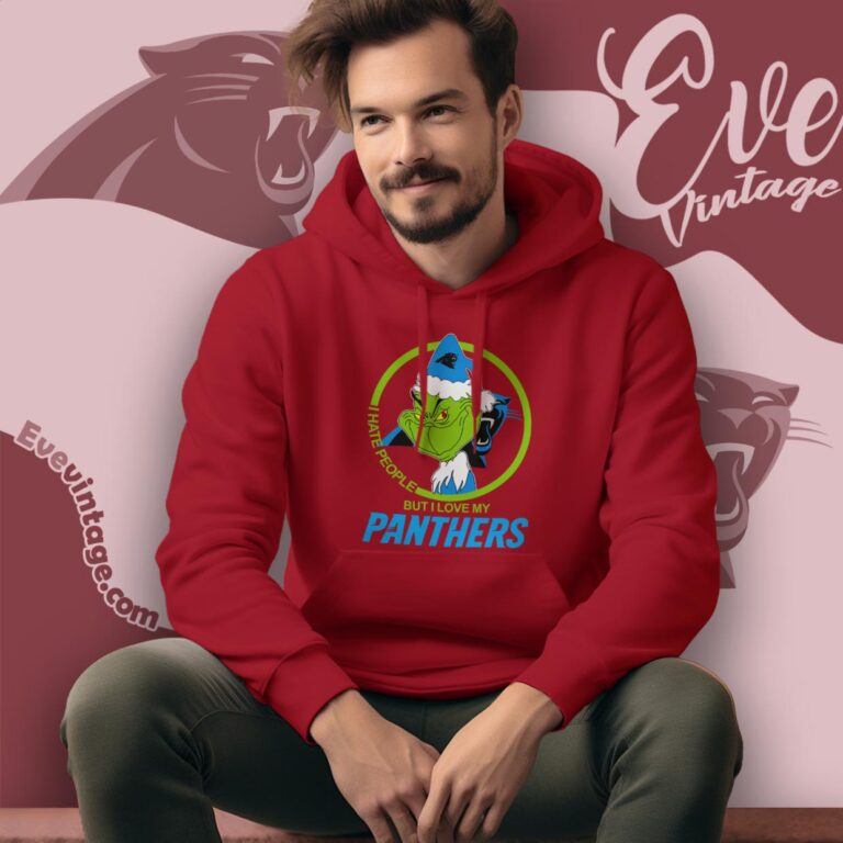 Carolina Panthers Christmas Grinch Shirt I Hate People But I Love My Panthers Hoodie Carolina Panthers Christmas Grinch Shirt I Hate People But I Love My Panthers Hoodie