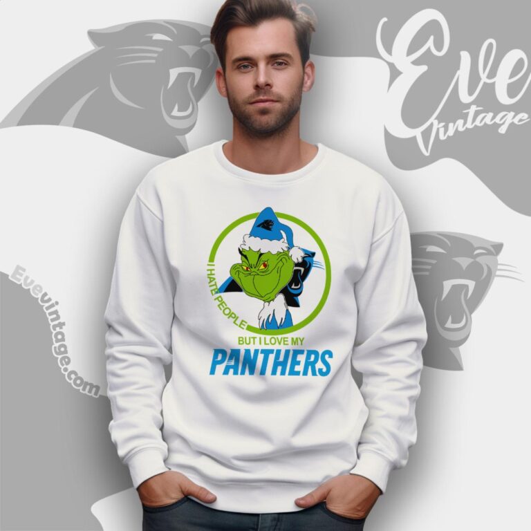 Carolina Panthers Christmas Grinch Shirt I Hate People But I Love My Panthers Sweatshirt Carolina Panthers Christmas Grinch Shirt I Hate People But I Love My Panthers Sweatshirt