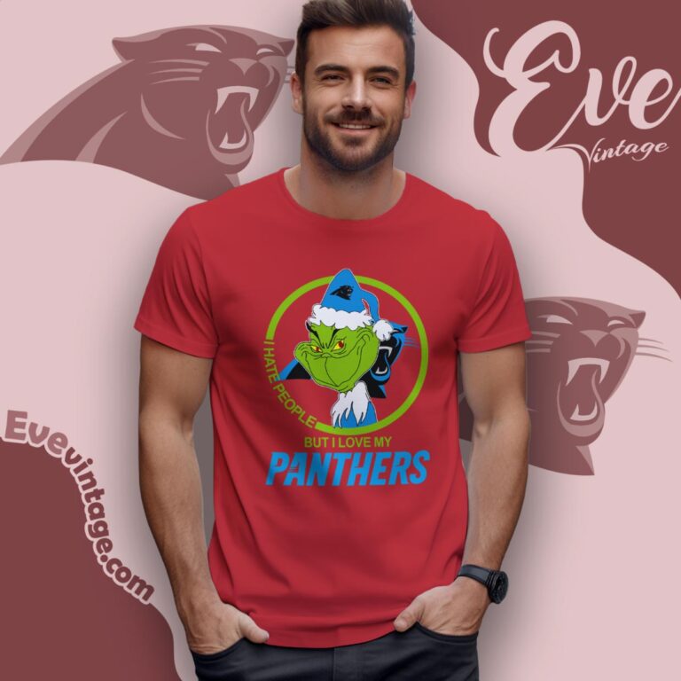 Carolina Panthers Christmas Grinch Shirt I Hate People But I Love My Panthers T Shirt Carolina Panthers Christmas Grinch Shirt I Hate People But I Love My Panthers T Shirt
