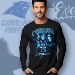 Carolina Panthers Horror Halloween Long Sleeve Tee