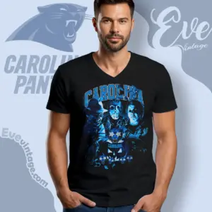 Carolina Panthers Horror Halloween V Neck TShirt