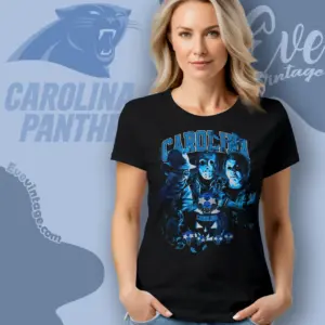 Carolina Panthers Horror Halloween Women T shirt