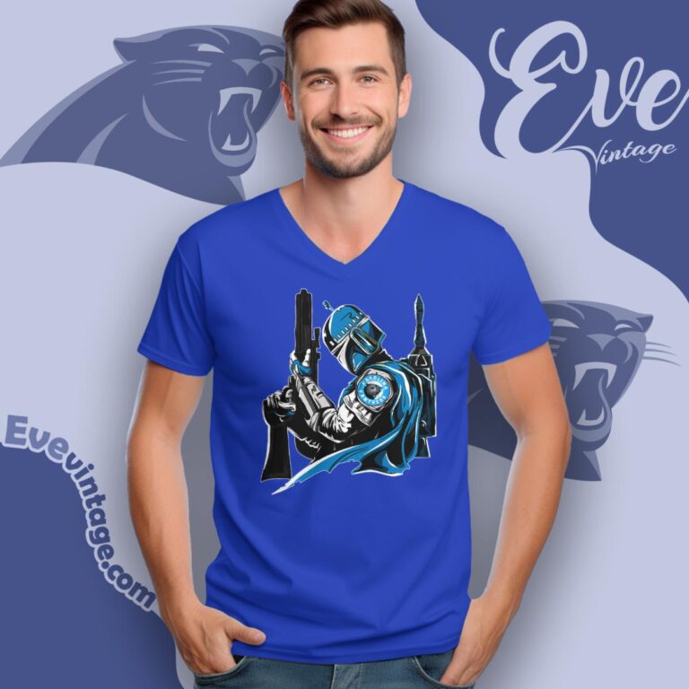 Carolina Panthers Mandalorian Star Wars Shirt V Neck TShirt Carolina Panthers Mandalorian Star Wars Shirt V Neck TShirt