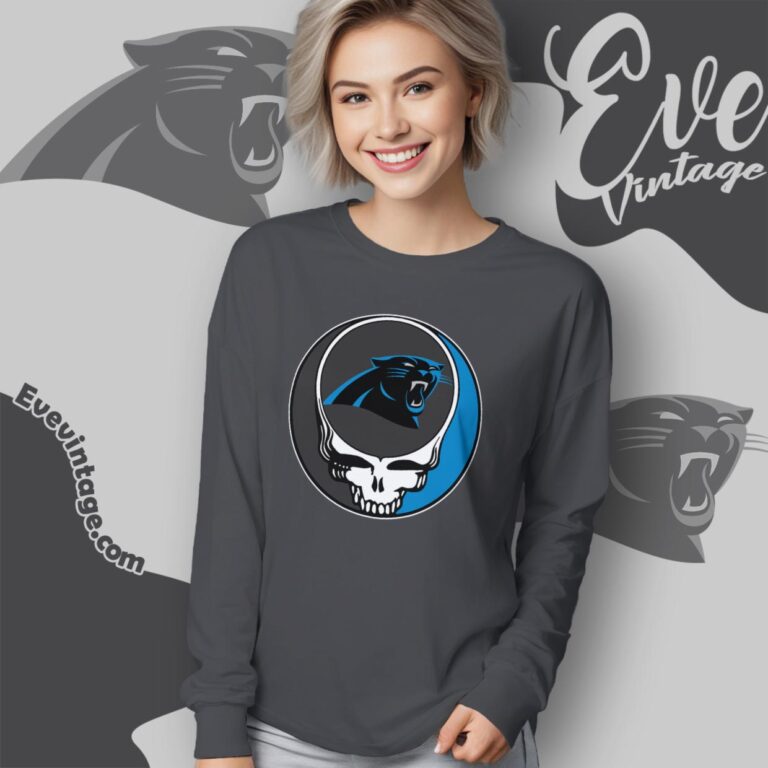 Carolina Panthers Steal Your Face Grateful Dead Shirt Long Sleeve Tee Carolina Panthers Steal Your Face Grateful Dead Shirt Long Sleeve Tee