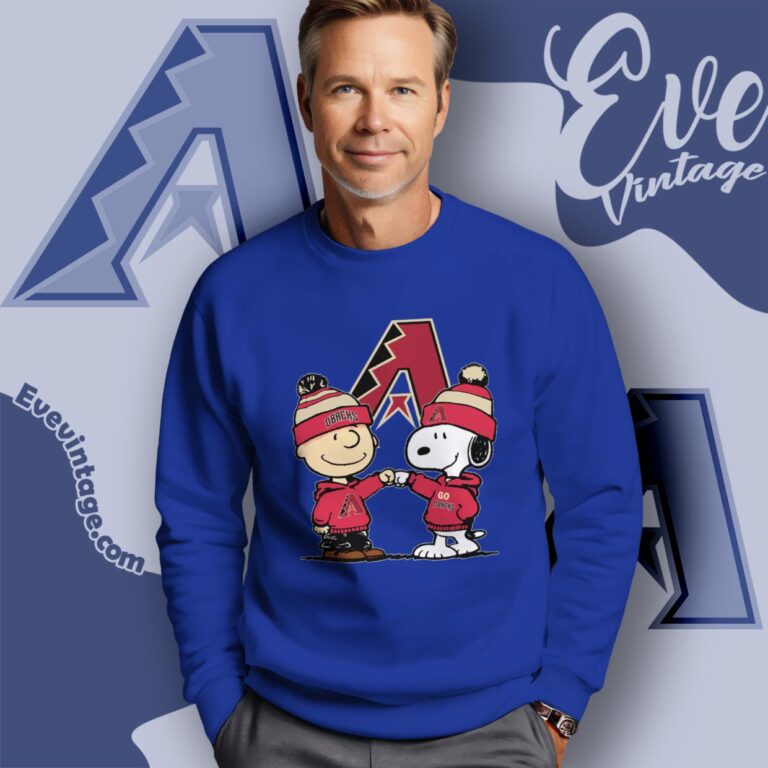 Charlie Brown And Snoopy Arizona Diamondbacks Shirt Sweatshirt Charlie Brown And Snoopy Arizona Diamondbacks Shirt Sweatshirt