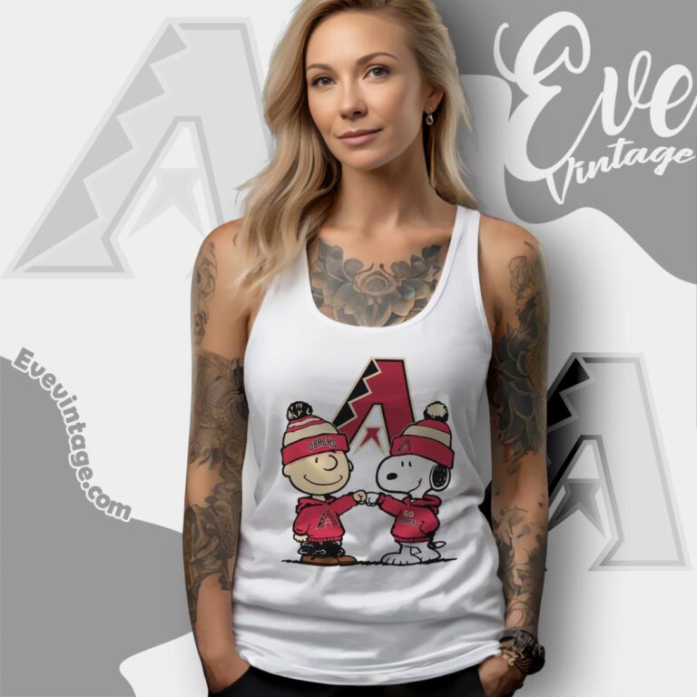 Charlie Brown And Snoopy Arizona Diamondbacks Shirt Tank Top Racerback Charlie Brown And Snoopy Arizona Diamondbacks Shirt Tank Top Racerback