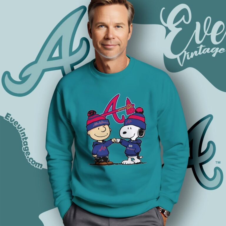 Charlie Brown And Snoopy Atlanta Braves Shirt Sweatshirt Charlie Brown And Snoopy Atlanta Braves Shirt Sweatshirt