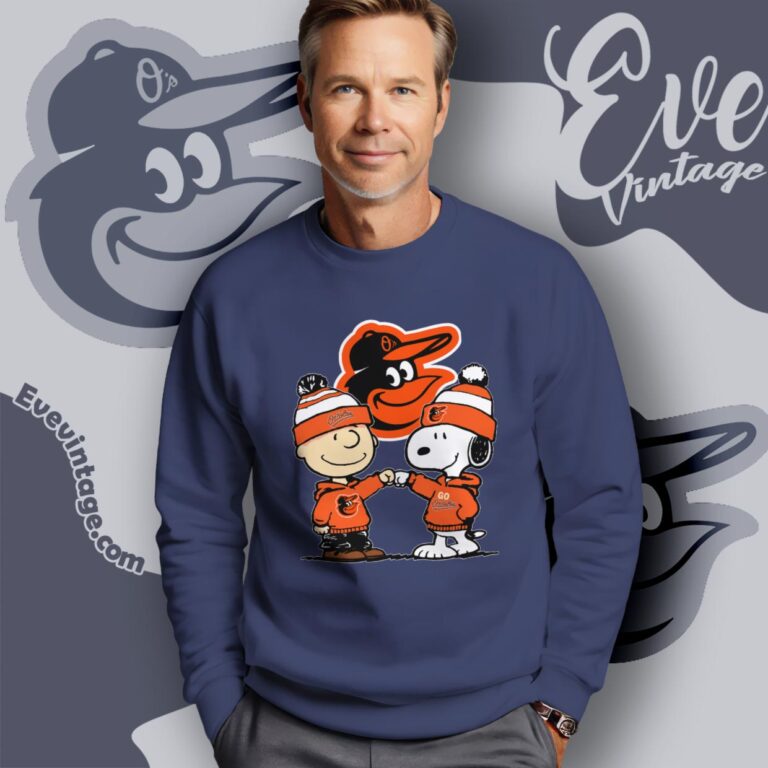 Charlie Brown And Snoopy Baltimore Orioles Shirt Sweatshirt Charlie Brown And Snoopy Baltimore Orioles Shirt Sweatshirt