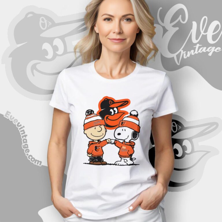 Charlie Brown And Snoopy Baltimore Orioles Shirt Women T Shirt Charlie Brown And Snoopy Baltimore Orioles Shirt Women T Shirt