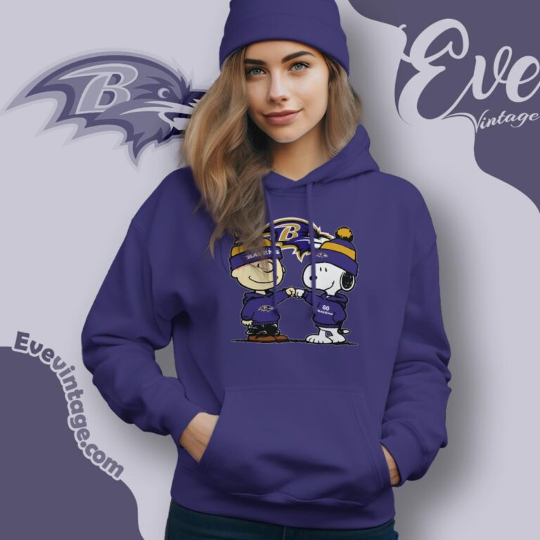Charlie Brown And Snoopy Baltimore Ravens Shirt Hoodie Charlie Brown And Snoopy Baltimore Ravens Shirt Hoodie