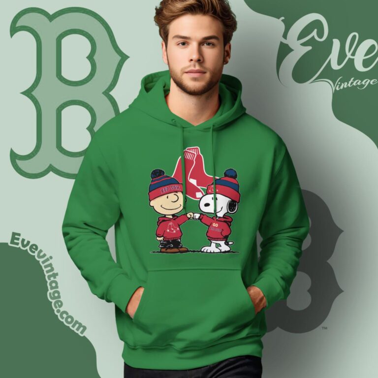 Charlie Brown And Snoopy Boston Red Sox Shirt Hoodie Charlie Brown And Snoopy Boston Red Sox Shirt Hoodie