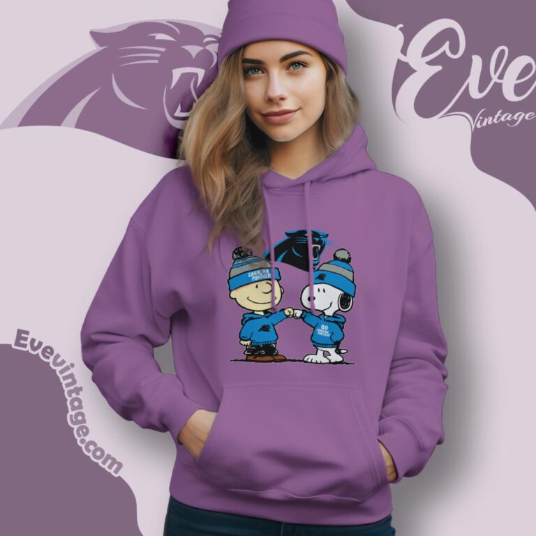 Charlie Brown And Snoopy Carolina Panthers Shirt Hoodie Charlie Brown And Snoopy Carolina Panthers Shirt Hoodie