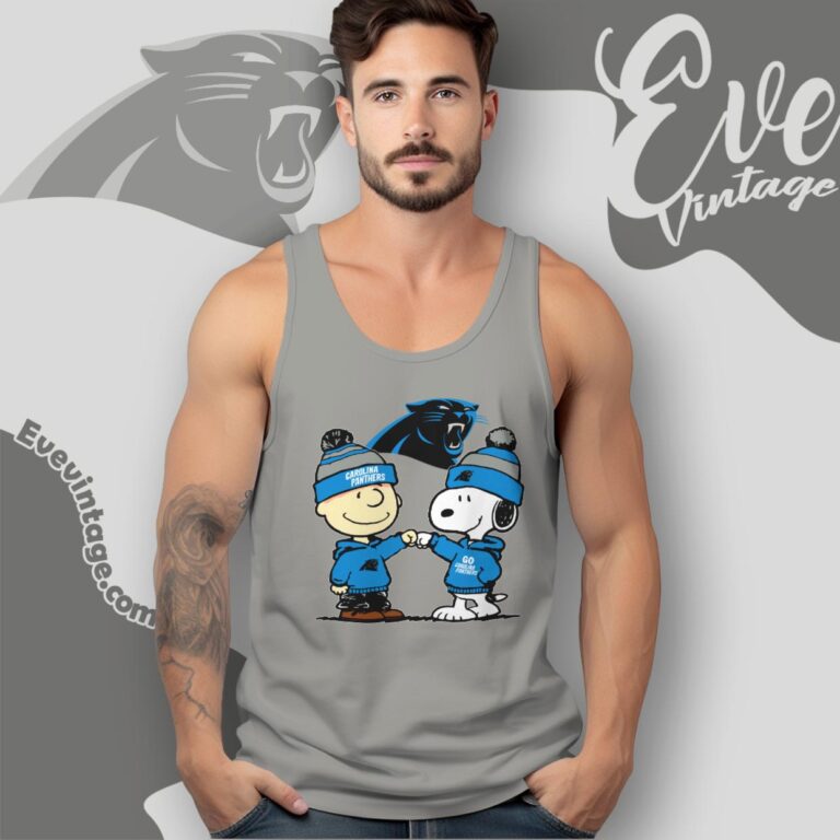 Charlie Brown And Snoopy Carolina Panthers Shirt Tank Top Racerback Charlie Brown And Snoopy Carolina Panthers Shirt Tank Top Racerback
