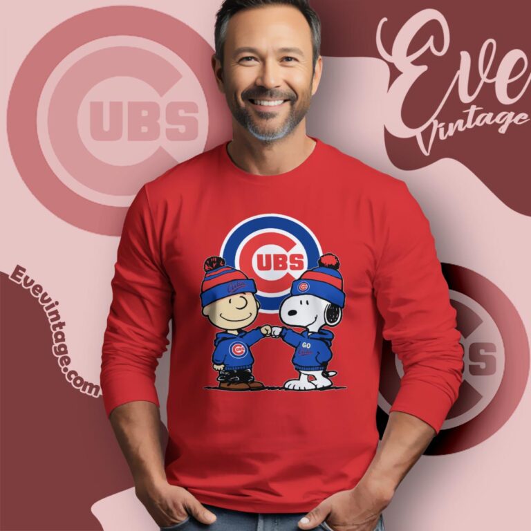 Charlie Brown And Snoopy Chicago Cubs Shirt Long Sleeve Tee Charlie Brown And Snoopy Chicago Cubs Shirt Long Sleeve Tee