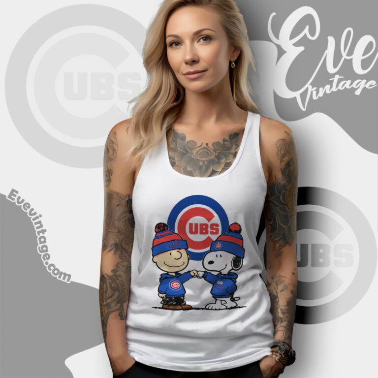 Charlie Brown And Snoopy Chicago Cubs Shirt Tank Top Racerback Charlie Brown And Snoopy Chicago Cubs Shirt Tank Top Racerback