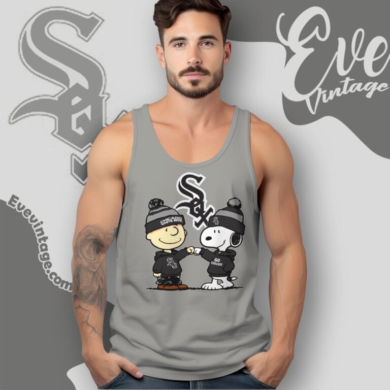 Charlie Brown And Snoopy Chicago White Sox Shirt Tank Top Racerback Charlie Brown And Snoopy Chicago White Sox Shirt Tank Top Racerback