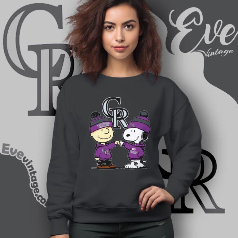 Charlie Brown And Snoopy Colorado Rockies Shirt Sweatshirt Charlie Brown And Snoopy Colorado Rockies Shirt Sweatshirt