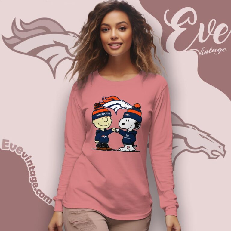 Charlie Brown And Snoopy Denver Broncos Shirt Long Sleeve Tee Charlie Brown And Snoopy Denver Broncos Shirt Long Sleeve Tee
