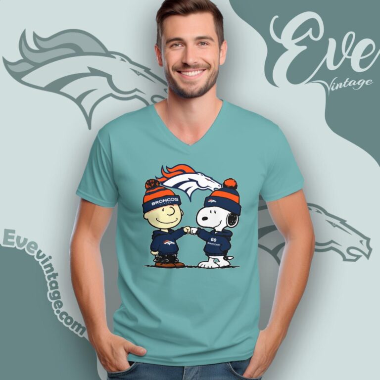 Charlie Brown And Snoopy Denver Broncos Shirt V Neck TShirt Charlie Brown And Snoopy Denver Broncos Shirt V Neck TShirt