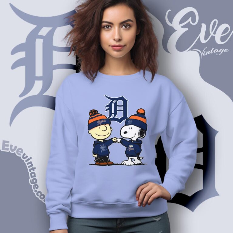 Charlie Brown And Snoopy Detroit Tigers Shirt Sweatshirt Charlie Brown And Snoopy Detroit Tigers Shirt Sweatshirt