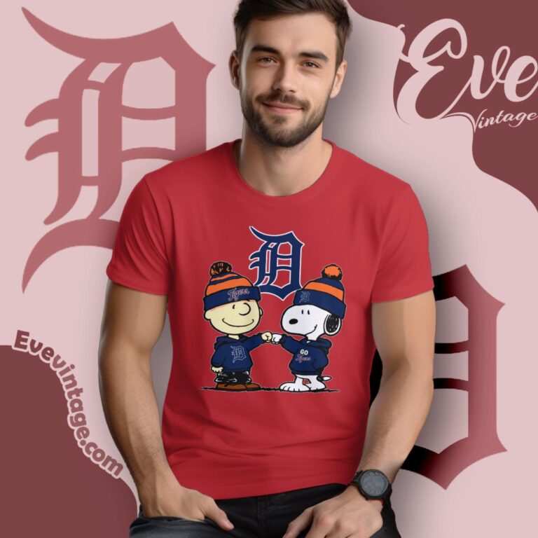 Charlie Brown And Snoopy Detroit Tigers Shirt T Shirt Charlie Brown And Snoopy Detroit Tigers Shirt T Shirt