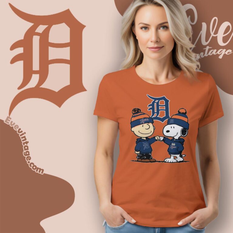 Charlie Brown And Snoopy Detroit Tigers Shirt Women T Shirt Charlie Brown And Snoopy Detroit Tigers Shirt Women T Shirt