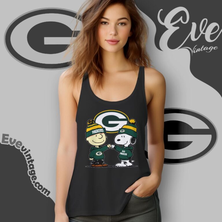 Charlie Brown And Snoopy Green Bay Packers Shirt Tank Top Racerback Charlie Brown And Snoopy Green Bay Packers Shirt Tank Top Racerback
