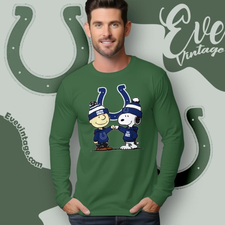 Charlie Brown And Snoopy Indianapolis Colts Shirt Long Sleeve Tee Charlie Brown And Snoopy Indianapolis Colts Shirt Long Sleeve Tee