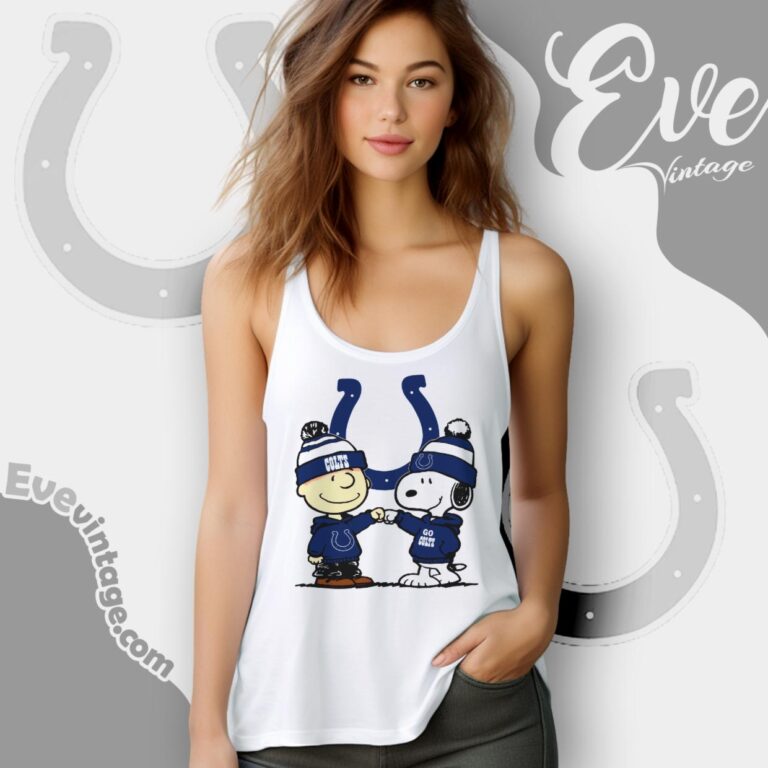 Charlie Brown And Snoopy Indianapolis Colts Shirt Tank Top Racerback Charlie Brown And Snoopy Indianapolis Colts Shirt Tank Top Racerback