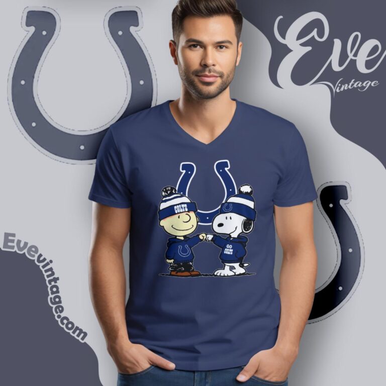 Charlie Brown And Snoopy Indianapolis Colts Shirt V Neck TShirt Charlie Brown And Snoopy Indianapolis Colts Shirt V Neck TShirt