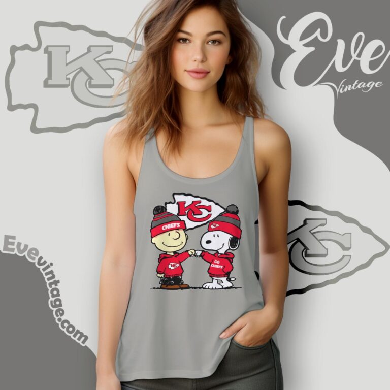 Charlie Brown And Snoopy Kansas city Chiefs Shirt Tank Top Racerback Charlie Brown And Snoopy Kansas city Chiefs Shirt Tank Top Racerback