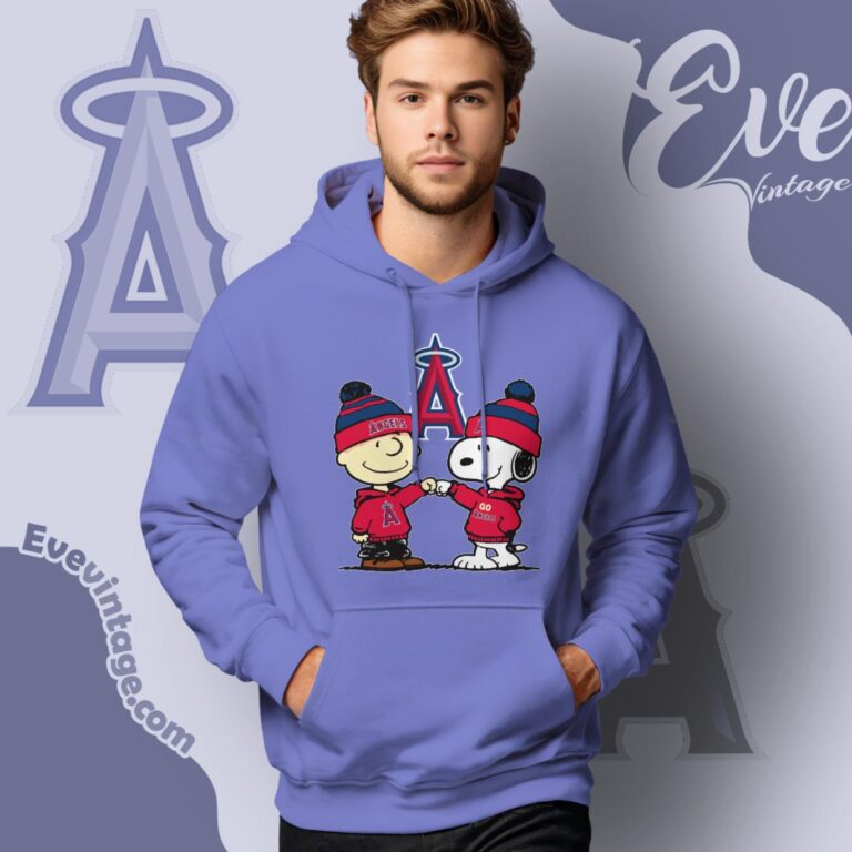 Charlie Brown And Snoopy Los Angeles Angels Shirt Hoodie Charlie Brown And Snoopy Los Angeles Angels Shirt Hoodie