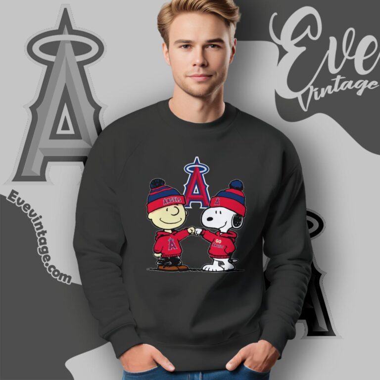 Charlie Brown And Snoopy Los Angeles Angels Shirt Sweatshirt Charlie Brown And Snoopy Los Angeles Angels Shirt Sweatshirt