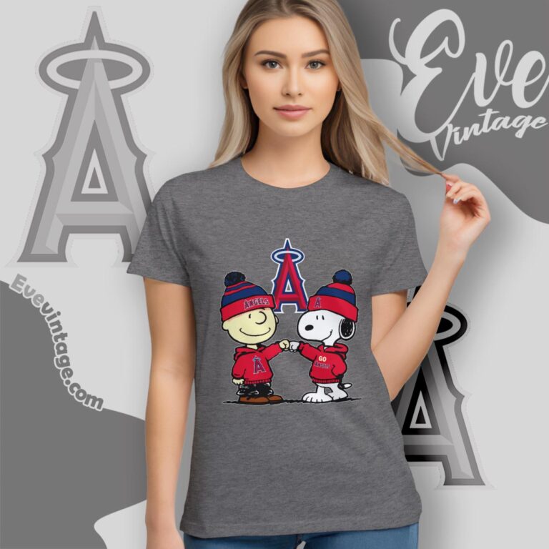 Charlie Brown And Snoopy Los Angeles Angels Shirt Women T Shirt Charlie Brown And Snoopy Los Angeles Angels Shirt Women T Shirt