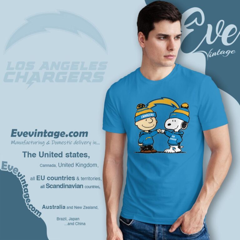 Charlie Brown And Snoopy Los Angeles Chargers Shirt T Shirt Charlie Brown And Snoopy Los Angeles Chargers Shirt T Shirt