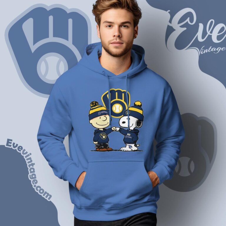Charlie Brown And Snoopy Milwaukee Brewers Shirt Hoodie Charlie Brown And Snoopy Milwaukee Brewers Shirt Hoodie