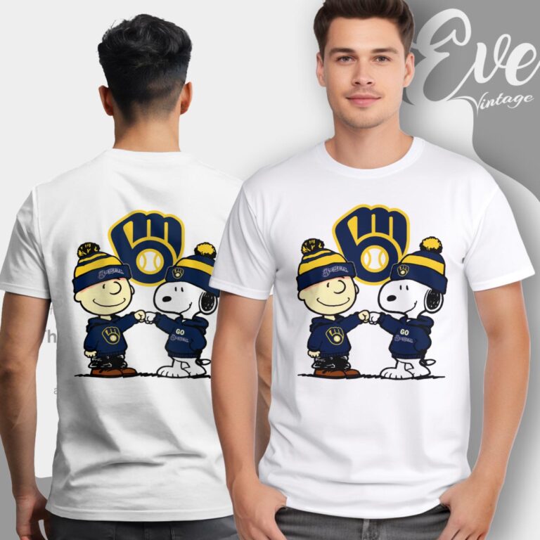 Charlie Brown And Snoopy Milwaukee Brewers Shirt T Shirt Charlie Brown And Snoopy Milwaukee Brewers Shirt T Shirt