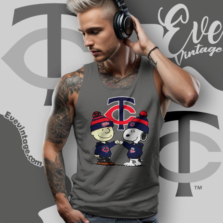 Charlie Brown And Snoopy Minnesota Twins Shirt Tank Top Racerback Charlie Brown And Snoopy Minnesota Twins Shirt Tank Top Racerback