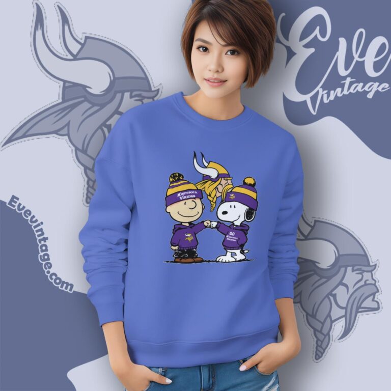 Charlie Brown And Snoopy Minnesota Vikings Shirt Sweatshirt Charlie Brown And Snoopy Minnesota Vikings Shirt Sweatshirt