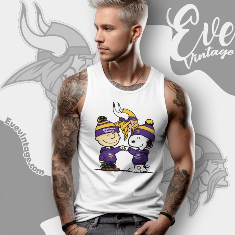 Charlie Brown And Snoopy Minnesota Vikings Shirt Tank Top Racerback Charlie Brown And Snoopy Minnesota Vikings Shirt Tank Top Racerback
