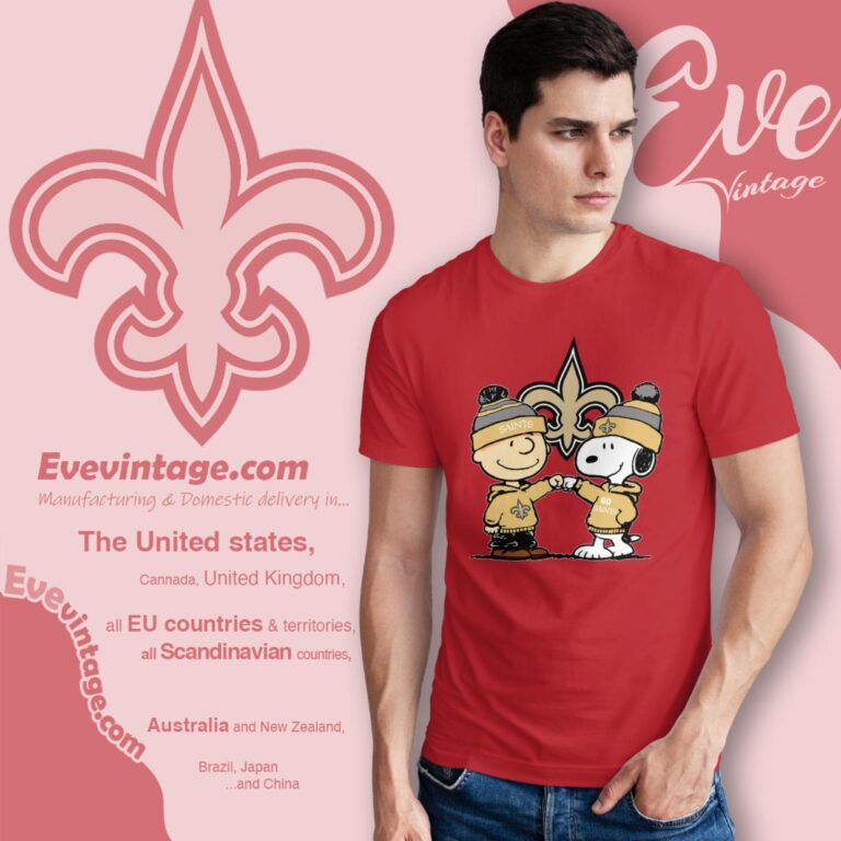 Charlie Brown And Snoopy New Orleans Saints Shirt T Shirt Charlie Brown And Snoopy New Orleans Saints Shirt T Shirt