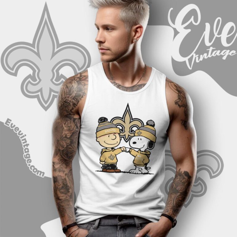 Charlie Brown And Snoopy New Orleans Saints Shirt Tank Top Racerback Charlie Brown And Snoopy New Orleans Saints Shirt Tank Top Racerback
