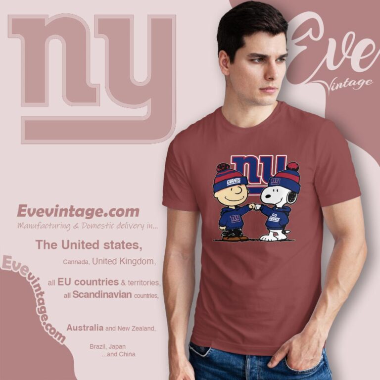 Charlie Brown And Snoopy New York Giants Shirt T Shirt Charlie Brown And Snoopy New York Giants Shirt T Shirt