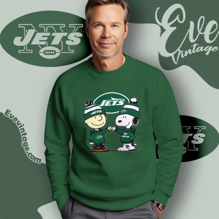 Charlie Brown And Snoopy New York Jets Shirt Sweatshirt Charlie Brown And Snoopy New York Jets Shirt Sweatshirt