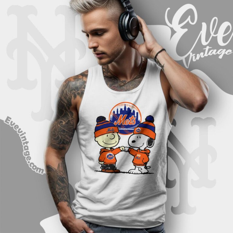 Charlie Brown And Snoopy New York Mets Shirt Tank Top Racerback Charlie Brown And Snoopy New York Mets Shirt Tank Top Racerback