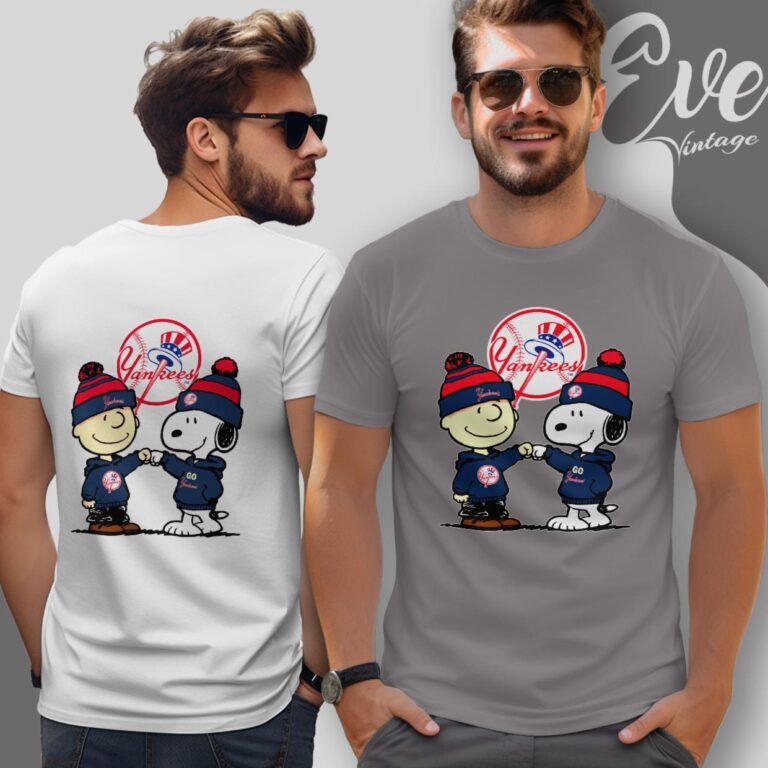 Charlie Brown And Snoopy New York Yankees Shirt T Shirt Charlie Brown And Snoopy New York Yankees Shirt T Shirt