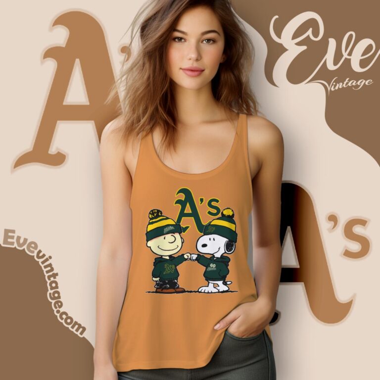 Charlie Brown And Snoopy Oakland Athletics Shirt Tank Top Racerback Charlie Brown And Snoopy Oakland Athletics Shirt Tank Top Racerback
